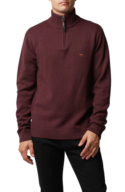 Shop Rodd & Gunn Merrick Bay Quarter Zip Sweater In Port