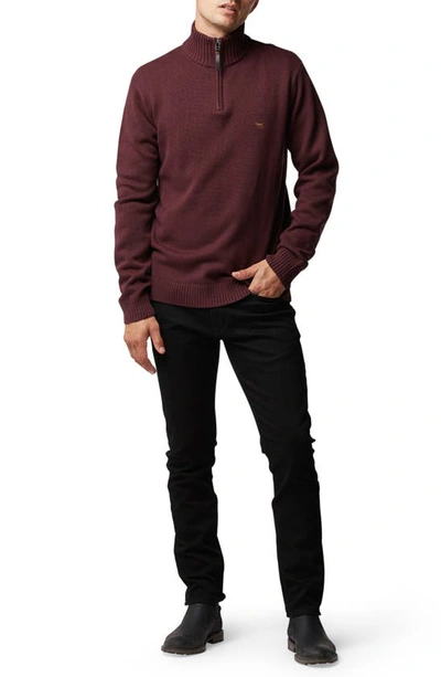 Shop Rodd & Gunn Merrick Bay Quarter Zip Sweater In Port