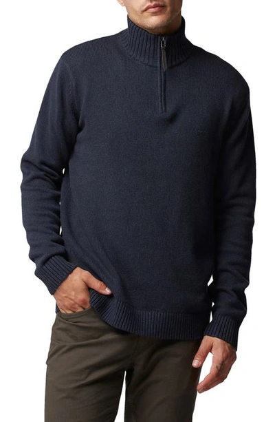 Shop Rodd & Gunn Merrick Bay Quarter Zip Sweater In Ink