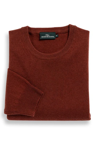 Rodd & Gunn - Cox Road Chunky Crew Neck Knit In Garnet Red Ep1011 In Rust