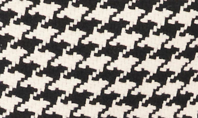 Vince Camuto Houndstooth Side Button Miniskirt In Rich Black