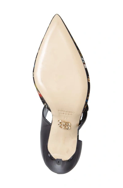 Beautiisoles Sara Pointed Toe Pump In Flowery Fabric / Leather