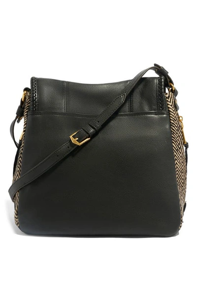 Shop Aimee Kestenberg All For Love Convertible Leather Shoulder Bag In Herringbone Haircalf