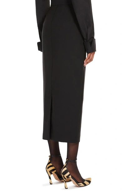 Shop Sportmax Erik Virgin Wool Pencil Skirt In Black
