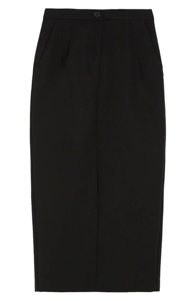 Shop Sportmax Erik Virgin Wool Pencil Skirt In Black