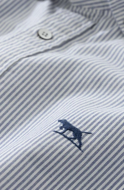Shop Rodd & Gunn South Island Stripe Button-up Shirt In Royal