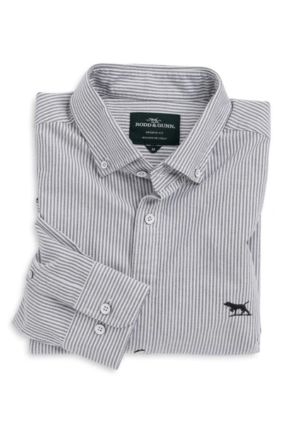 Shop Rodd & Gunn South Island Stripe Button-up Shirt In Granite