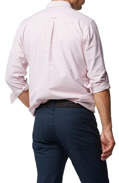 Rodd & Gunn South Island Stripe Button-up Shirt In Port
