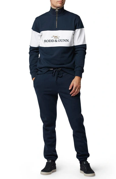 Rodd & Gunn Foresters Peak Quarter Zip Pullover In Midnight