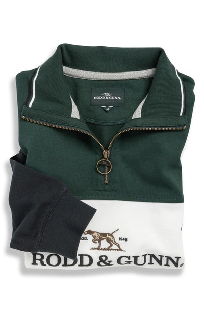 Rodd & Gunn Foresters Peak Quarter Zip Pullover In Forest
