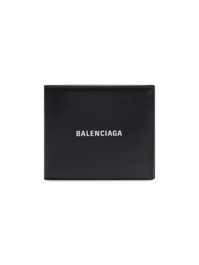 Shop Balenciaga Men's Cash Square Folded Wallet In Black White