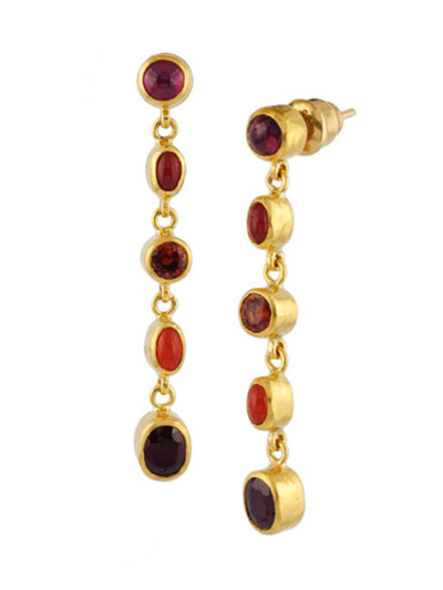 Shop Gurhan Women's Pointelle 24k Yellow Gold & Multi-gemstone Drop Earrings