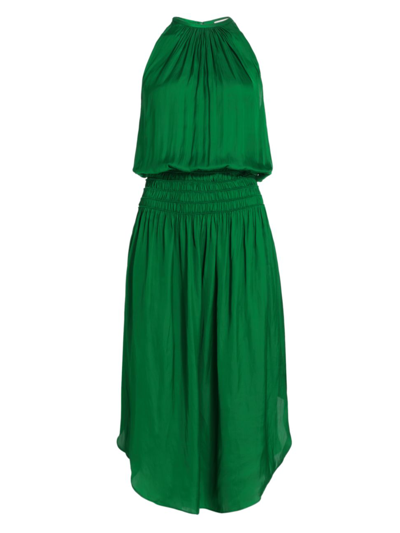 Shop Ramy Brook Women's Audrey Sleeveless Midi Dress In Jewel Green
