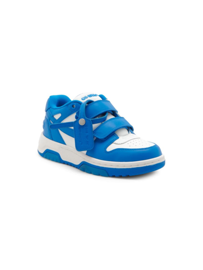 Shop Off-white Little Boy's & Boy's Out Of Office Low-top Sneakers In White Blue