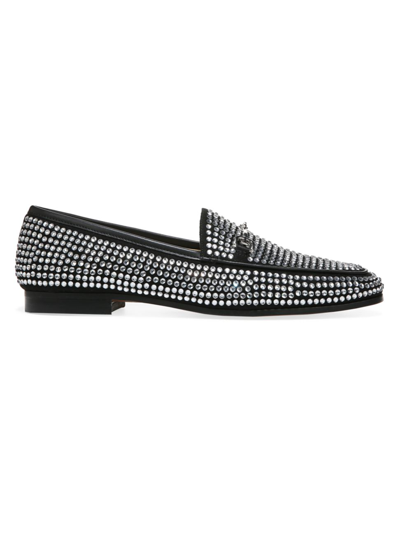 Shop Sam Edelman Women's Loraine Glitz Menswear Loafers In Black