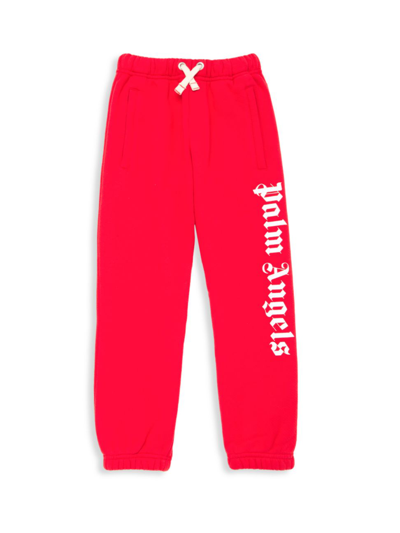 Shop Palm Angels Little Boy's & Boy's Classic Overlogo Sweatpants In Red White