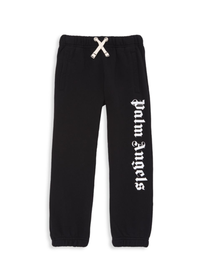 Shop Palm Angels Little Girl's & Girl's Classic Overlogo Sweatpants In Black White