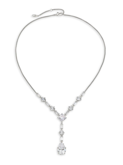 Shop Adriana Orsini Women's Glitz Sterling Silver & Cubic Zirconia Y-necklace