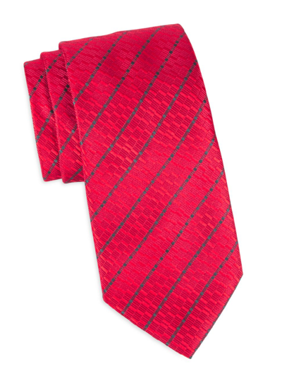 Shop Charvet Men's Stripe Bold Silk Jacquard Tie In Red Navy