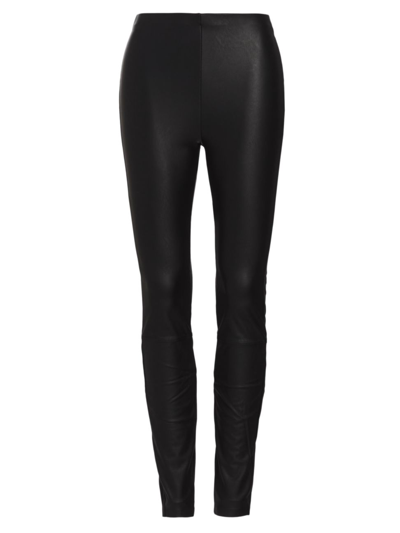 Shop Good American Women's Better Than Leather Faux Leather Leggings In Black