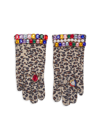 Shop Super Smalls Jungle Jeweled Gloves In Neutral