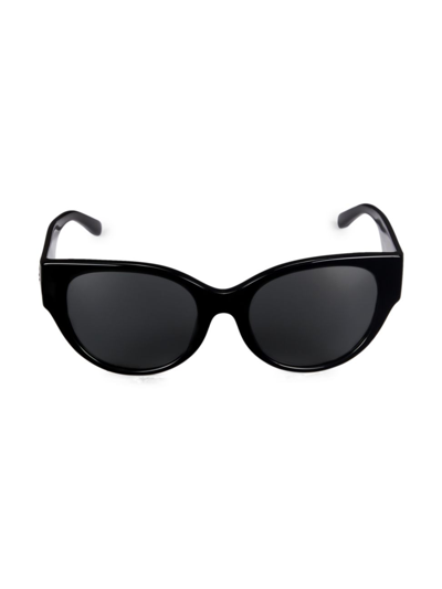Shop Tory Burch Women's 54mm Cat Eye Sunglasses In Black