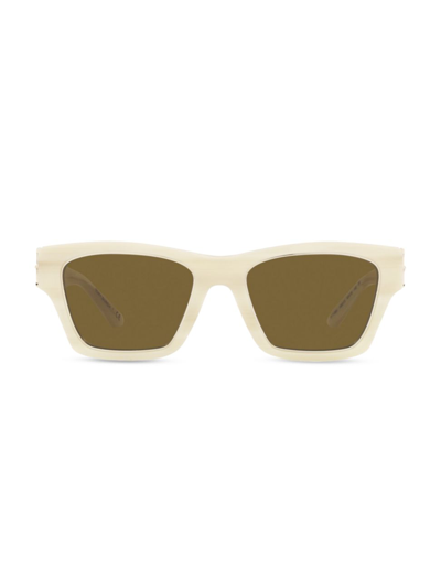 Shop Tory Burch Women's 52mm Square Sunglasses In Ivory