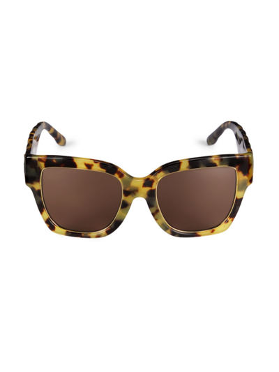 Shop Tory Burch Women's 52mm Square Sunglasses In Dark Tortoise