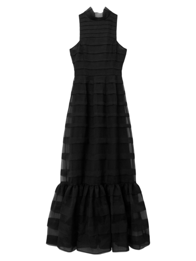 Women's Spiral Maxi Dress in Black