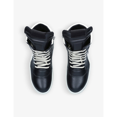 Rick Owens Geobasket Leather High-top Sneakers In Multi