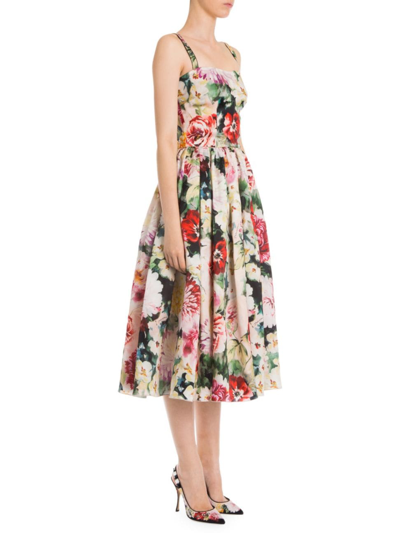 Shop Dolce & Gabbana Women's Sleeveless Floral Organza Dress