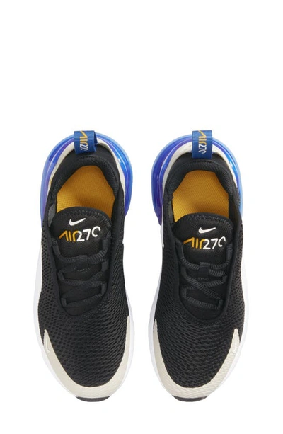 Shop Nike Kids' Air Max 270 Sneaker In Black/ White/ Royal/ Bone