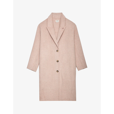 Zadig & Voltaire Mady Structured-fit Cashmere Coat In Blush | ModeSens