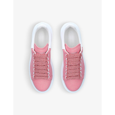 Alexander Mcqueen Tie Casual Sports Shoes In White/comb
