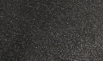 Shop Rotate Birger Christensen Long Sleeve Metallic Jersey Midi Dress In Black