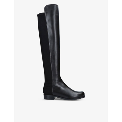 Shop Stuart Weitzman 5050 Over-the-knee Leather Boots In Black
