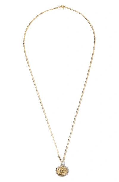 Child Of Wild Caeser Coin Pendant Necklace In 18k Gold Filled
