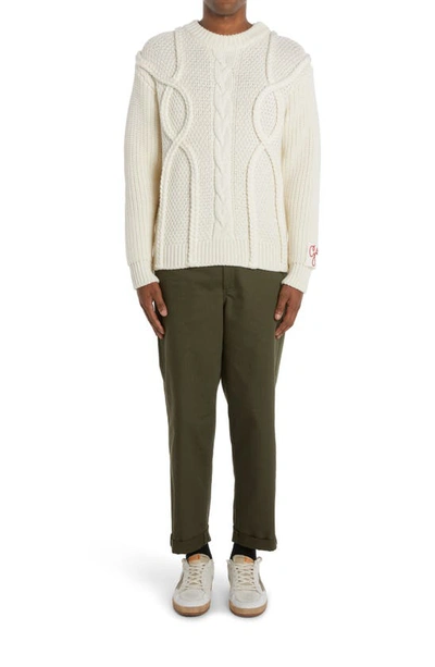 Shop Golden Goose Skate Fit Chinos In Military Green