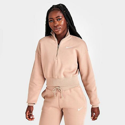 Nike essentials beige cropped high sales neck sweatshirt