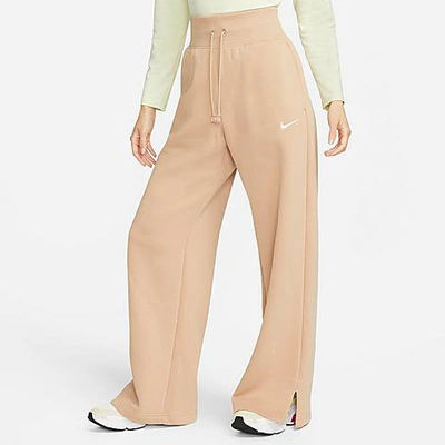 Shop Nike Women's Sportswear Phoenix Fleece Oversized High-waist Jogger Pants In Hemp/sail