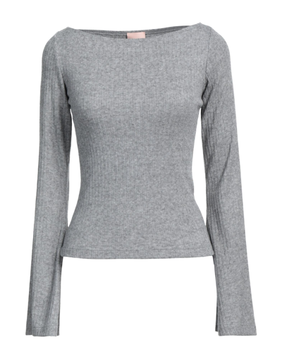 Shop La Semaine Paris Woman Sweater Grey Size 8 Viscose, Polyester, Polyamide, Elastane