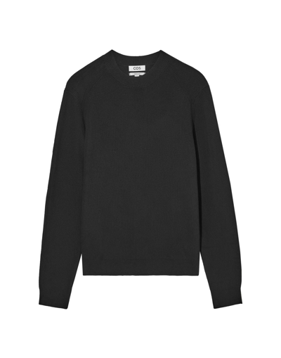 Shop Cos Man Sweater Black Size Xs Organic Cotton