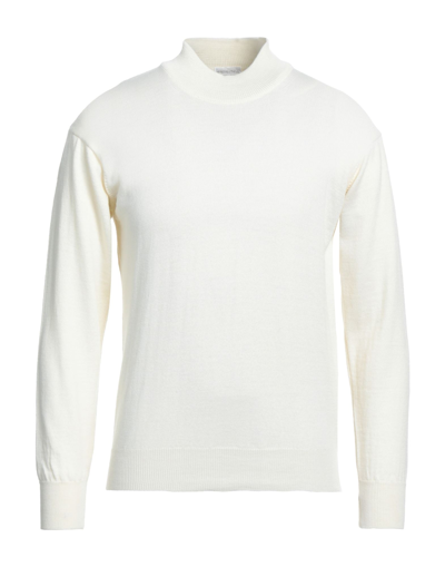Shop Spadalonga Man Turtleneck Ivory Size Xxl Wool, Acrylic In White