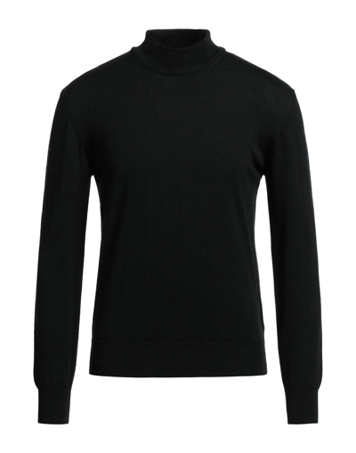Shop Spadalonga Man Turtleneck Black Size Xxl Wool, Acrylic