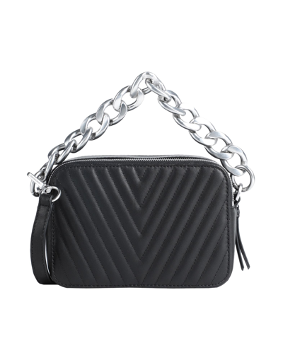 Shop Les Visionnaires Ella Quilting Smooth Leather Woman Handbag Black Size - Bovine Leather