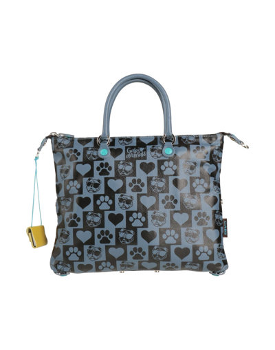 Shop Gabs Woman Handbag Slate Blue Size - Calfskin, Cotton