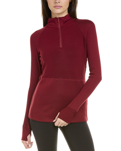 Shop Alala Rise 1/4-zip Pullover In Red