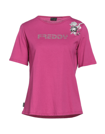 Shop Freddy Woman T-shirt Mauve Size S Cotton In Purple