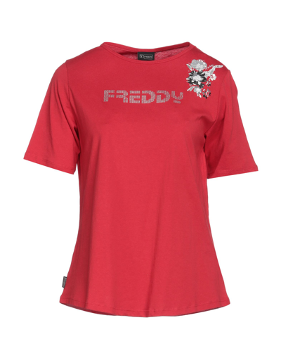 Shop Freddy Woman T-shirt Red Size S Cotton