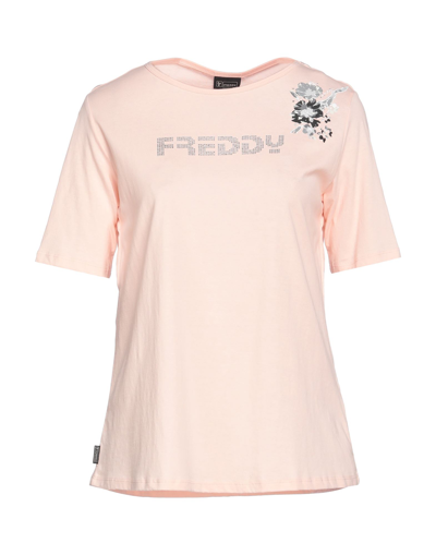 Shop Freddy Woman T-shirt Light Pink Size L Cotton